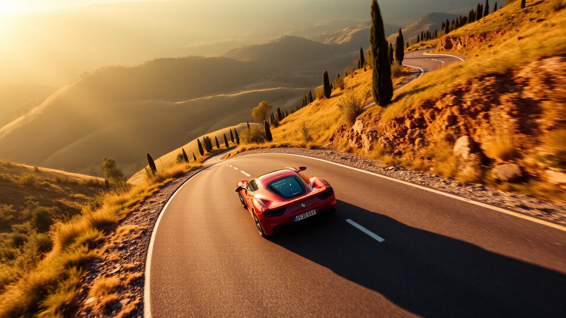 Maranello at golden hour